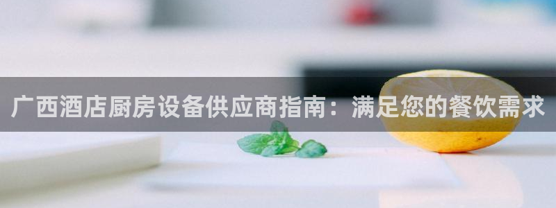 尊龙凯时 人生就是搏!：广西酒店厨房设备供应商指南：满足您的